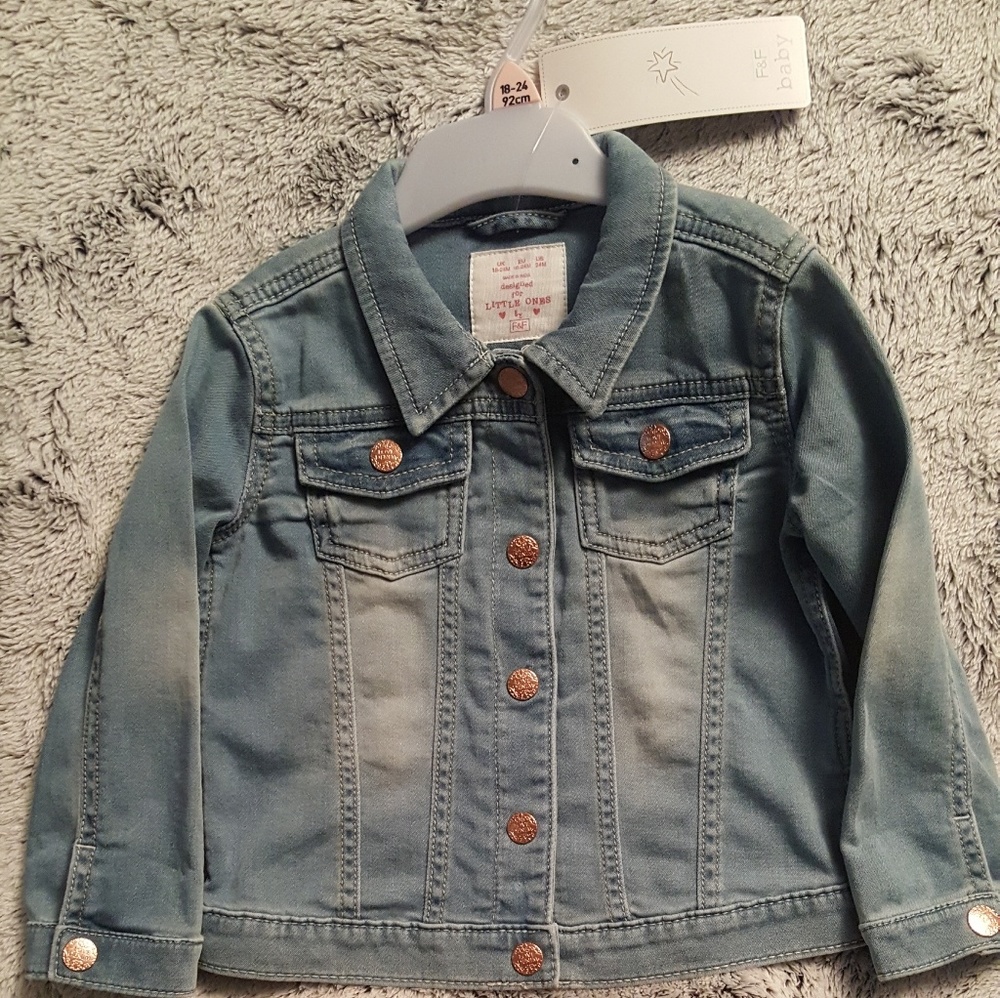 NWT, 12-18 or 18-24  Baby Girl Jean Jacket